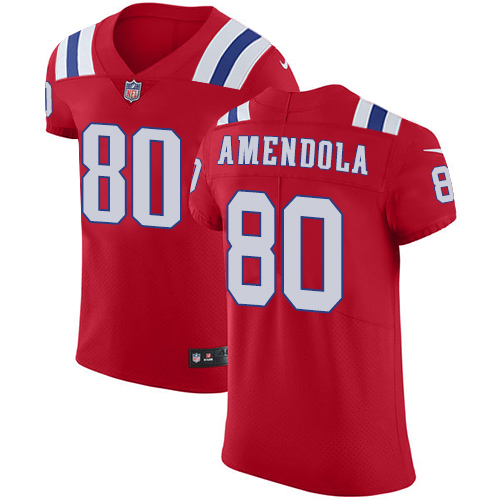 Nike Patriots #80 Danny Amendola Red Alternate Men's Stitched NFL Vapor Untouchable Elite Jersey